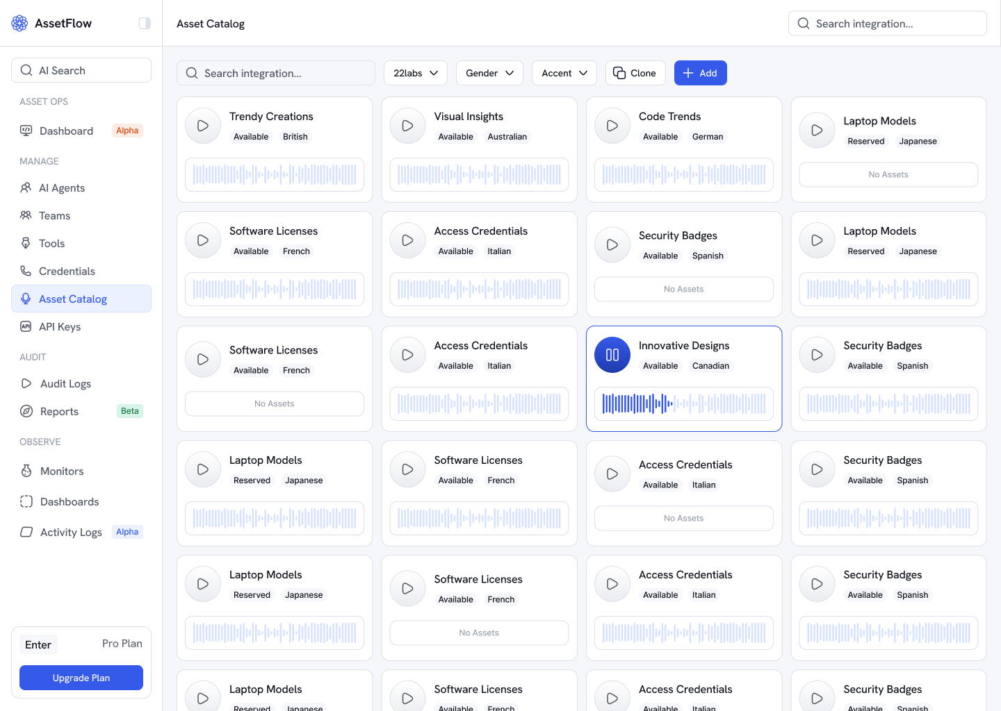 Asset Catalog — “I can't see what we actually own.”