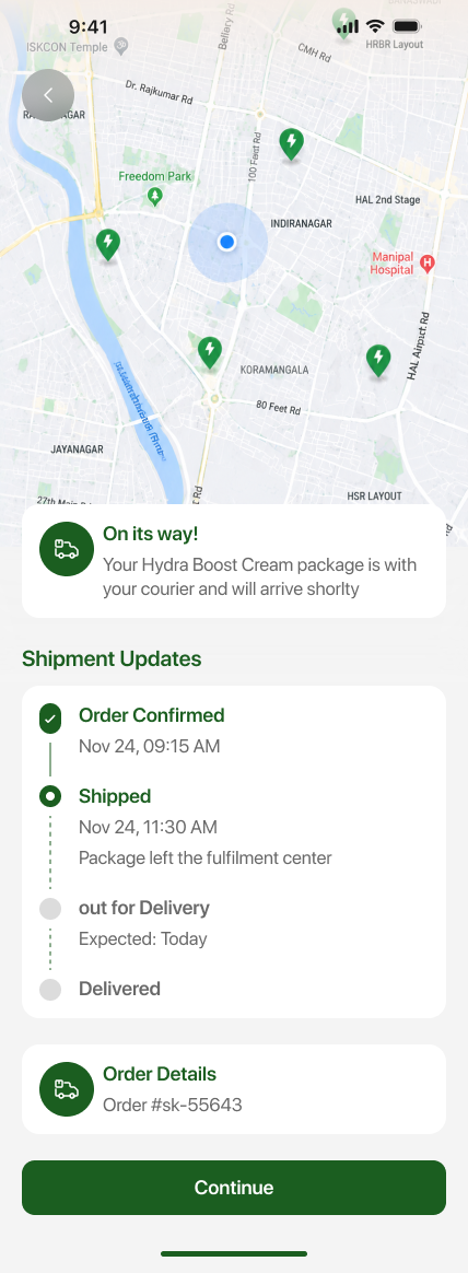Mobile screen